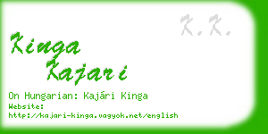 kinga kajari business card