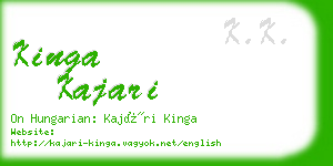 kinga kajari business card